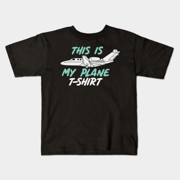 PILOT / AVIATION: Plane T-shirt Kids T-Shirt by woormle